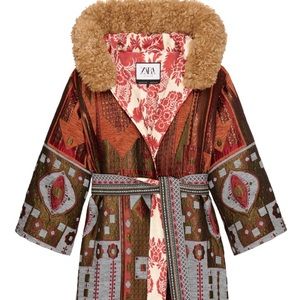 Sale. New Zara limited edition jacquard coat